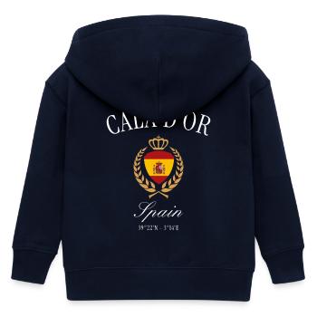 Cala d'Or Mallorca Spain Coat of Arms – Travel Souvenir - Kids Organic Zip-up Hoodie by Stanley/Stella - navy - Back