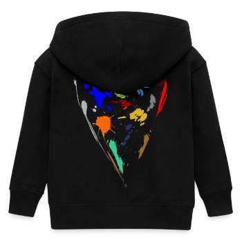 Bunte Farbkleckse - Dreieck - Kinder Organic Kapuzenjacke Mini Cultivator von Stanley/Stella - Schwarz - Hinten