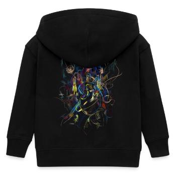 abstrakt - Kinder Organic Kapuzenjacke Mini Cultivator von Stanley/Stella - Schwarz - Hinten