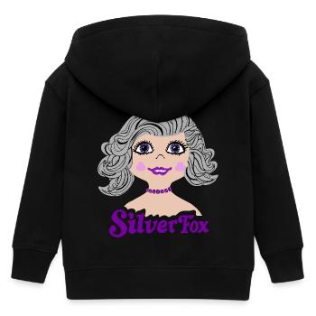 Silverfox Cheveux Gris Nostalgie - Veste à capuche enfant bio Stanley/Stella - noir - Dos