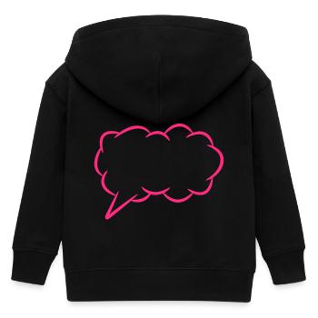 Bulle de dialogue bulle de pensée - Veste à capuche enfant bio Stanley/Stella - noir - Dos