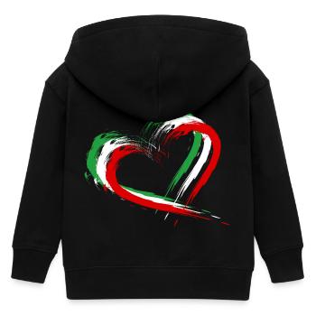 Iran Flagge Herz Farben - Kinder Organic Kapuzenjacke Mini Cultivator von Stanley/Stella - Schwarz - Hinten
