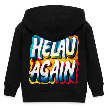 Helau Again Karneval Fasching - Kinder Organic Kapuzenjacke Mini Cultivator von Stanley/Stella - Schwarz - Hinten