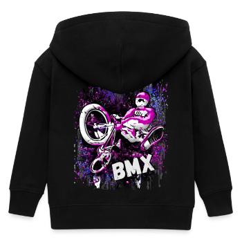 BMX / Bmx / bmx / Idée cadeau / Anniversaire - Veste à capuche enfant bio Stanley/Stella - noir - Dos