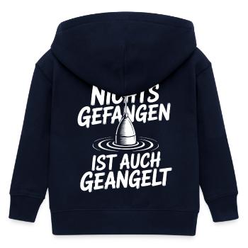 Nichts Gefangen Ist auch Geangelt - Kinder Organic Kapuzenjacke Mini Cultivator von Stanley/Stella - Navy - Hinten