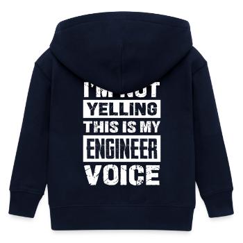 I'm Not Yelling This My Engineer Voice - Kinder Organic Kapuzenjacke Mini Cultivator von Stanley/Stella - Navy - Hinten