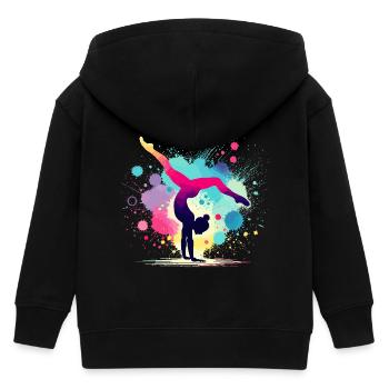 Gymnastique Gymnastique Gymnaste Acrobatie Gymnastique au sol - Veste à capuche enfant bio Stanley/Stella - noir - Dos