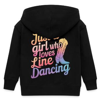Line Dancing Tanzen Tänzer - Kinder Organic Kapuzenjacke Mini Cultivator von Stanley/Stella - Schwarz - Hinten