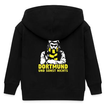Dortmund und sonst nichts - Kinder Organic Kapuzenjacke Mini Cultivator von Stanley/Stella - Schwarz - Hinten