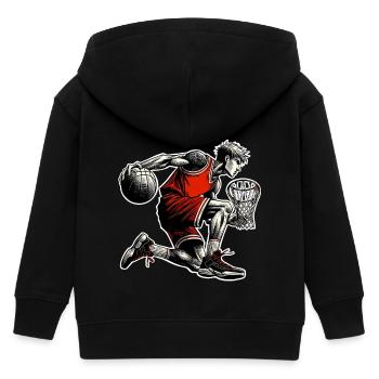 Basketball Basketballer - Kinder Organic Kapuzenjacke Mini Cultivator von Stanley/Stella - Schwarz - Hinten