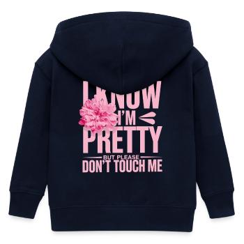 Je sais que je suis jolie mais s’il vous plaît ne me touchez pas les femmes - Veste à capuche enfant bio Stanley/Stella - marine - Dos