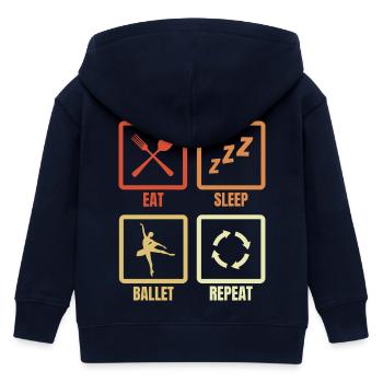 Manger dormir Ballet Répéter - Veste à capuche enfant bio Stanley/Stella - marine - Dos