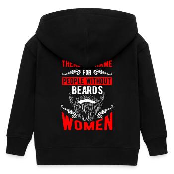 There's a name for people without beards Woman - Kids Organic Zip-up Hoodie by Stanley/Stella - black - Back