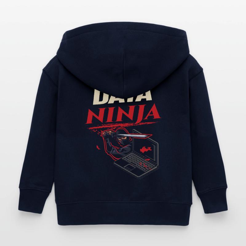 Data Ninja computer programming coder Kids Organic Zip-up Hoodie by Stanley/Stella