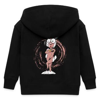 nacktes geschorenes Schaf - Kinder Organic Kapuzenjacke Mini Cultivator von Stanley/Stella - Schwarz - Hinten