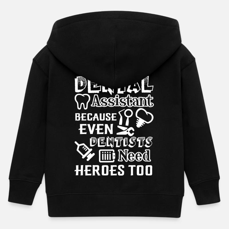 Assistant dentaire Dental Assistant Hero - Veste à capuche enfant bio Stanley/Stella - noir