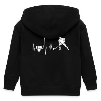 Eishockey Eishockey Herzschlag - Kinder Organic Kapuzenjacke Mini Cultivator von Stanley/Stella - Schwarz - Hinten
