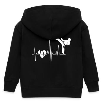 Karate Karate Herzschlag - Kinder Organic Kapuzenjacke Mini Cultivator von Stanley/Stella - Schwarz - Hinten
