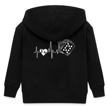 Poker Poker Herzschlag - Kinder Organic Kapuzenjacke Mini Cultivator von Stanley/Stella - Schwarz - Hinten