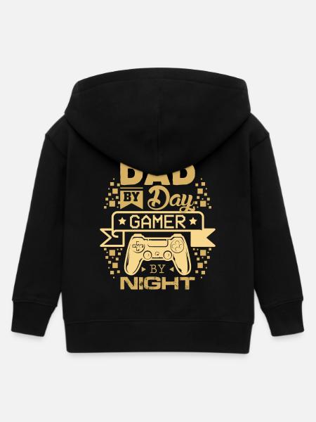 Gamer Dad - Kinder Organic Kapuzenjacke Mini Cultivator von Stanley/Stella - Schwarz