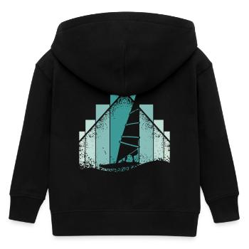 Windsurfing Retro - Veste à capuche enfant bio Stanley/Stella - noir - Dos