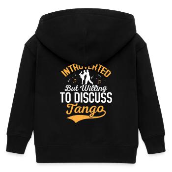 Introverted But Willing To Discuss Tango Latin Mus - Kinder Organic Kapuzenjacke Mini Cultivator von Stanley/Stella - Schwarz - Hinten