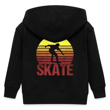 Skate Skateboarding Geschenk Vintage Retro Hobby - Kinder Organic Kapuzenjacke Mini Cultivator von Stanley/Stella - Schwarz - Hinten
