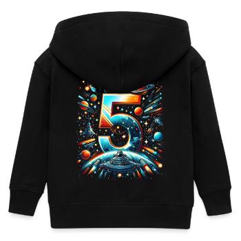 Astronaut 5. Geburtstag Weltraum Jungen 5 Jahre - Kinder Organic Kapuzenjacke Mini Cultivator von Stanley/Stella - Schwarz - Hinten