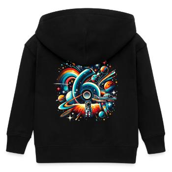 Astronaut 6. Geburtstag Weltraum Jungen 6 Jahre - Kinder Organic Kapuzenjacke Mini Cultivator von Stanley/Stella - Schwarz - Hinten