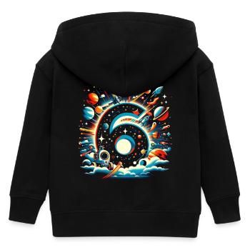 Astronaut 6. Geburtstag Weltraum Jungen 6 Jahre - Kinder Organic Kapuzenjacke Mini Cultivator von Stanley/Stella - Schwarz - Hinten