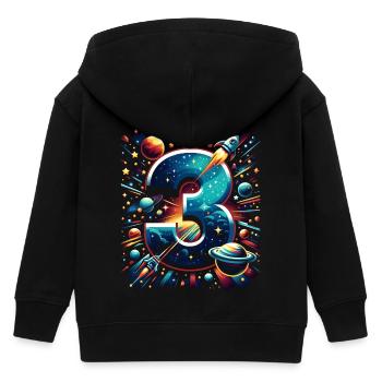 Astronaut 3. Geburtstag Weltraum Jungen 3 Jahre - Kinder Organic Kapuzenjacke Mini Cultivator von Stanley/Stella - Schwarz - Hinten