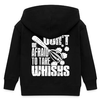 Baker Bakers Take Whisks - Kids Organic Zip-up Hoodie by Stanley/Stella - black - Back