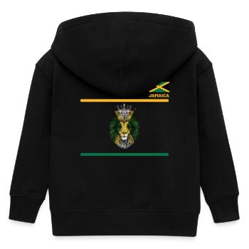 Jamaïque Jamaïque Rasta Raggea Drapeau Rastafari - Veste à capuche enfant bio Stanley/Stella - noir - Dos