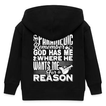 Paramedic I Am A Paramedic - Kids Organic Zip-up Hoodie by Stanley/Stella - black - Back