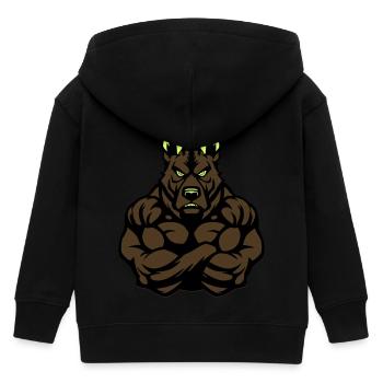 hund stark - Kinder Organic Kapuzenjacke Mini Cultivator von Stanley/Stella - Schwarz - Hinten