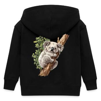 Koalabär, Koala in Australien - Kinder Organic Kapuzenjacke Mini Cultivator von Stanley/Stella - Schwarz - Hinten