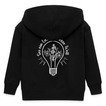 SEI EIN LICHT IN DIESER WELT Christen Bibel Glaube - Kinder Organic Kapuzenjacke Mini Cultivator von Stanley/Stella - Schwarz - Hinten