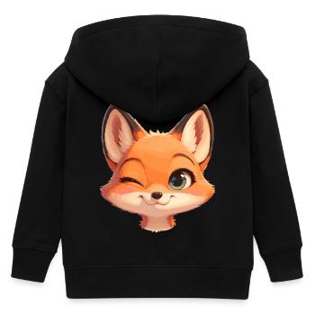 Füchse Fuchs - Kinder Organic Kapuzenjacke Mini Cultivator von Stanley/Stella - Schwarz - Hinten