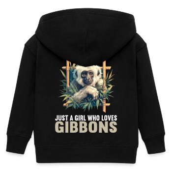 Gibbons Gibbon - Kinder Organic Kapuzenjacke Mini Cultivator von Stanley/Stella - Schwarz - Hinten
