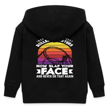 Stell Dir Ein Leben Ohne Achterbahnen Vor - Kinder Organic Kapuzenjacke Mini Cultivator von Stanley/Stella - Schwarz - Hinten