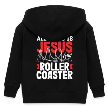 Jesus Und Achterbahn Liebhaber - Kinder Organic Kapuzenjacke Mini Cultivator von Stanley/Stella - Schwarz - Hinten