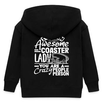 Ich Bin Eine Großartige Achterbahn Lady - Kinder Organic Kapuzenjacke Mini Cultivator von Stanley/Stella - Schwarz - Hinten