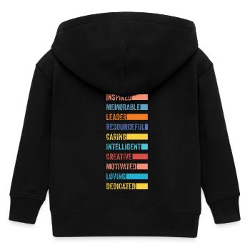 Motivierende Worte Typografie Design Motivational - Kinder Organic Kapuzenjacke Mini Cultivator von Stanley/Stella - Schwarz - Hinten