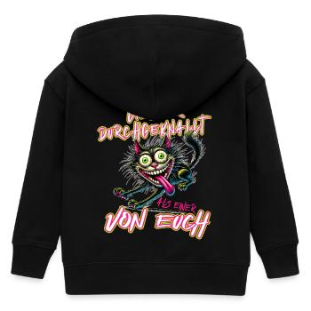 Verrückte Katze Lieber durchgeknallt als einer von - Kinder Organic Kapuzenjacke Mini Cultivator von Stanley/Stella - Schwarz - Hinten