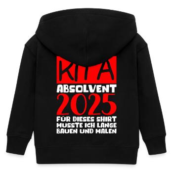 Abschied Kindergarten 2025 Geschenk Mädchen Jungen - Kinder Organic Kapuzenjacke Mini Cultivator von Stanley/Stella - Schwarz - Hinten