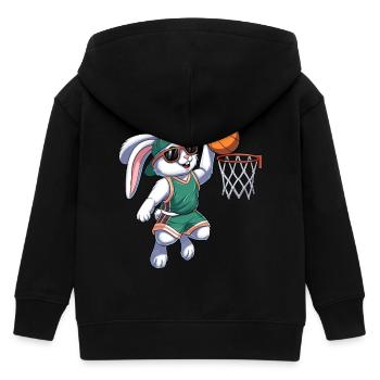 Panier Lapin Pâques - Veste à capuche enfant bio Stanley/Stella - noir - Dos