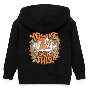 Tu peux le faire! Écureuil au gland - Veste à capuche enfant bio Stanley/Stella - noir - Dos