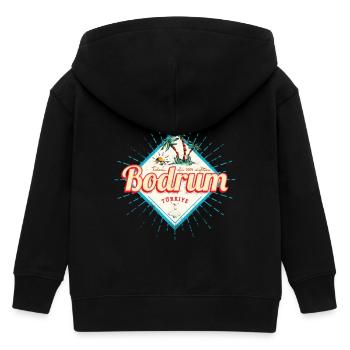 Bodrum Mugla Türkei Retro Urlaub Vintage Souvenir - Kinder Organic Kapuzenjacke Mini Cultivator von Stanley/Stella - Schwarz - Hinten