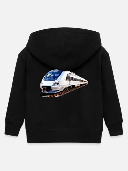 ZUG TRAIN - Kinder Organic Kapuzenjacke Mini Cultivator von Stanley/Stella - Schwarz