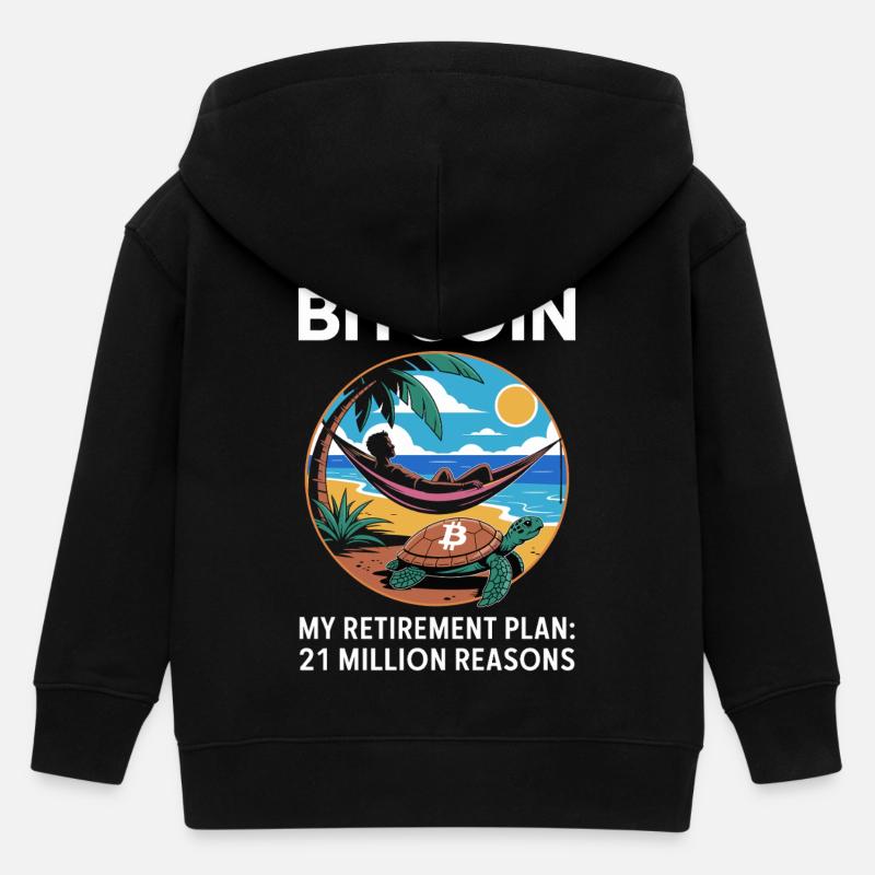 Le bitcoin - Veste à capuche enfant bio Stanley/Stella - noir